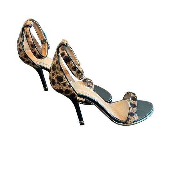 New GIVENCHY Nadia Leopard Sandals Pony Hair Ankle Strap Stiletto Heels Size 39 - Picture 14 of 16